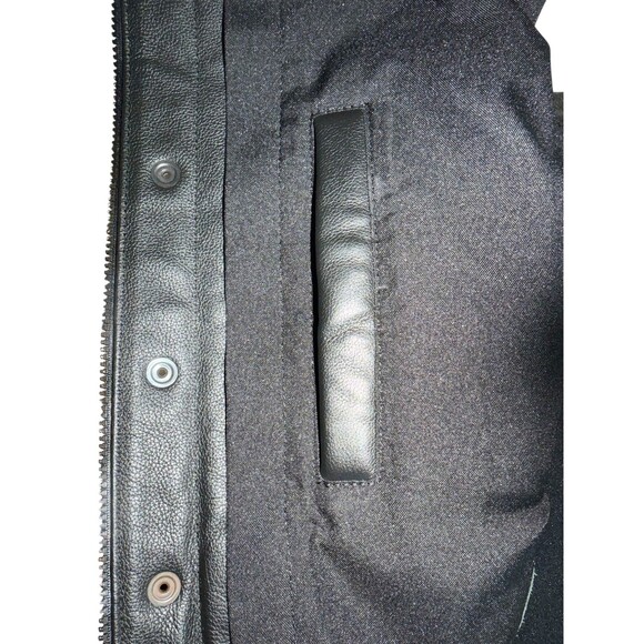 Espinoza's Black Leather Women's Custom Club Vest Zipper Chest Pockets $450  XL - Picture 8 of 11
